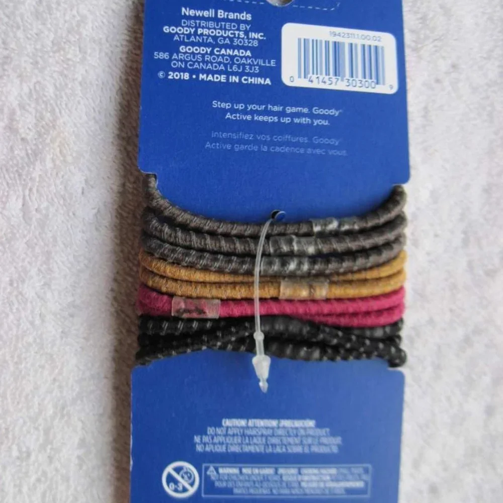 10 Colored 2018 Goody Ouchless Stay Put Ponytailer Hair Bands No Metal Elastics